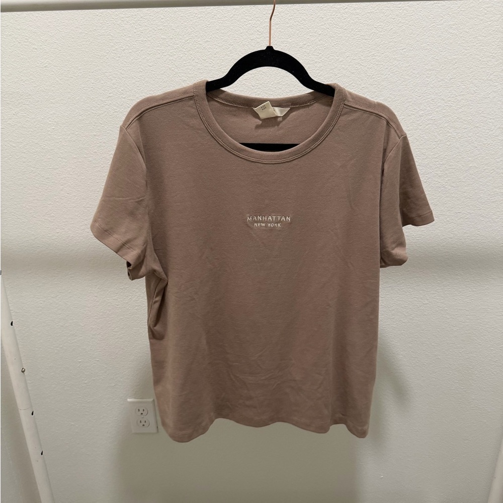 H&M Brown Short Sleeve Tee